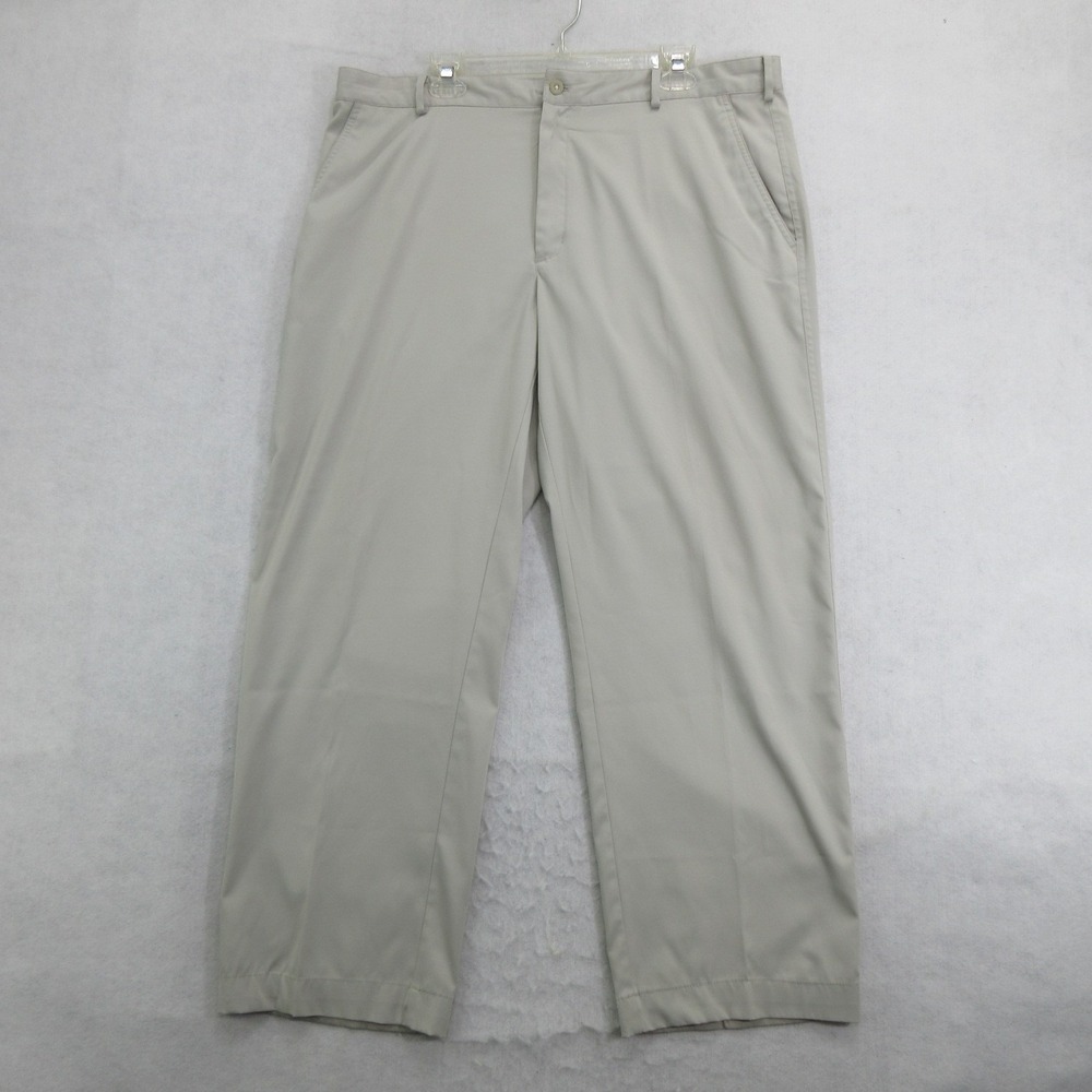 Nike Golf Dri FIT Mens Pants 38x30 Gray Flat Front Stretch